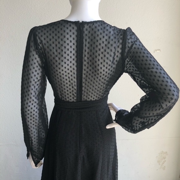 Privacy Please Stockton Maxi Dress Polka Dot Sheer - Picture 7 of 8